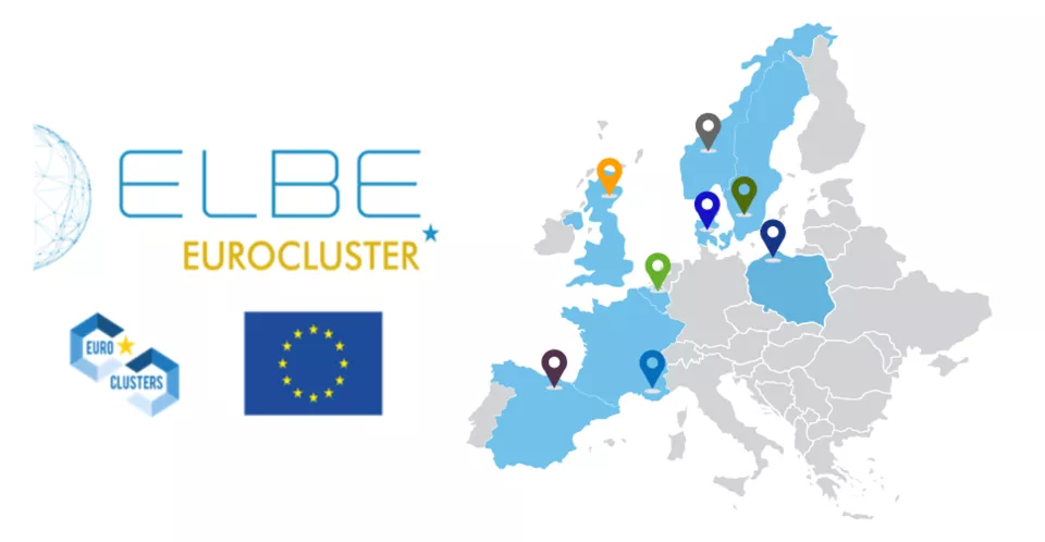 ELBE logo map