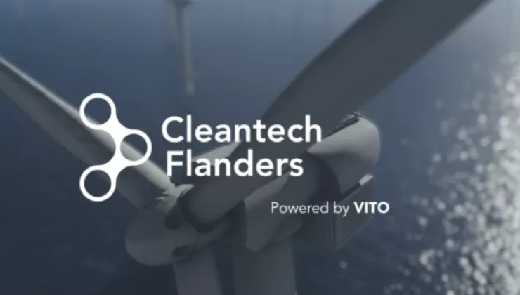 cleantech flanders logo wind turbine background