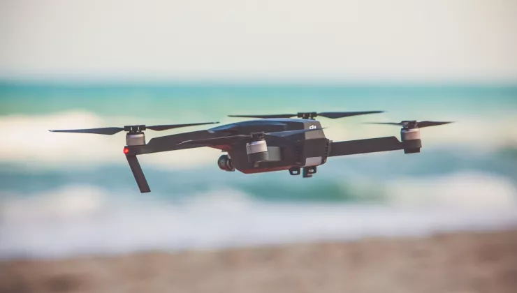 Drone aan het strand